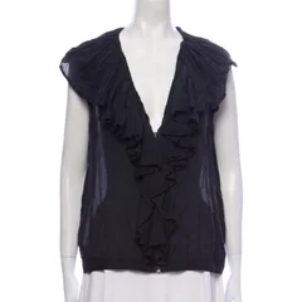 Ralph Lauren Navy Label V-Neck Sleeveless Blouse
